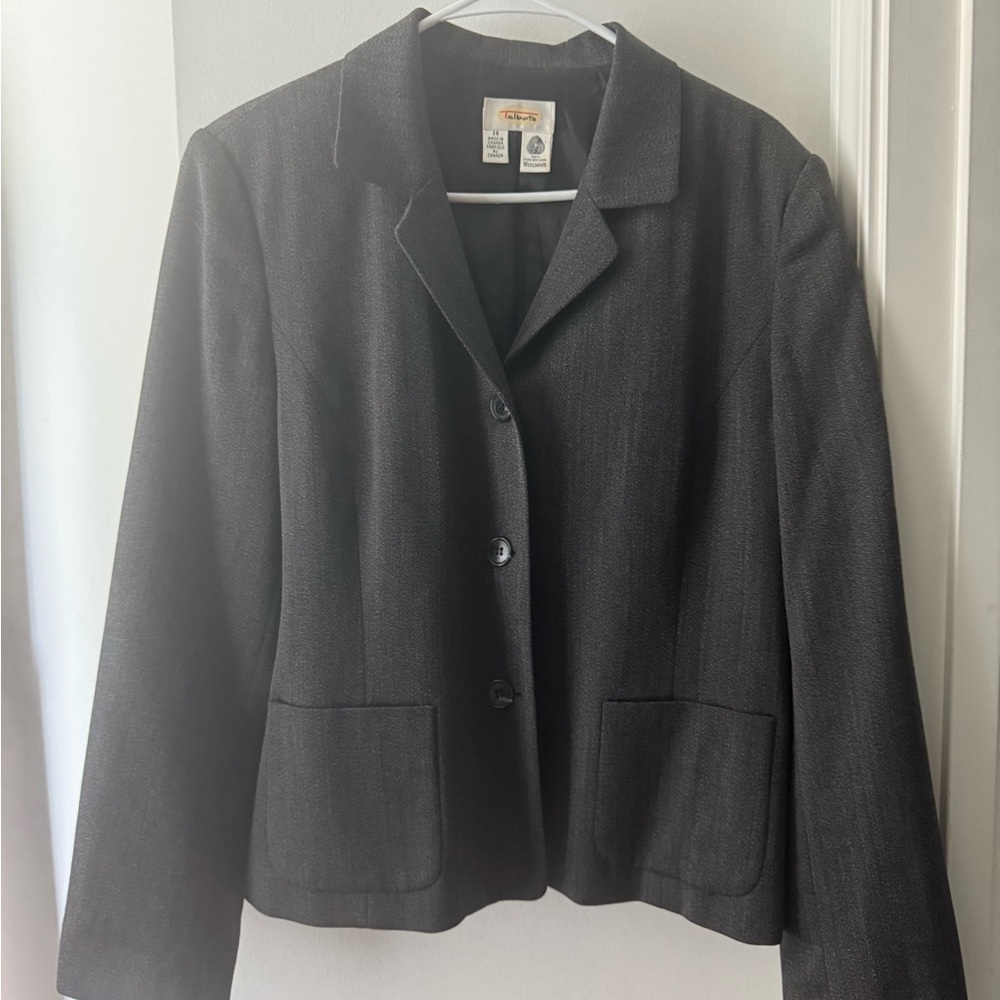Talbots Black Blazer Elegant Suit Jacket